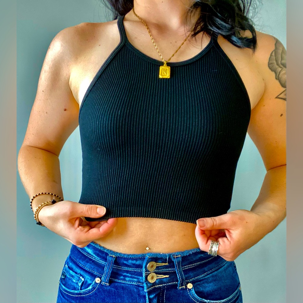 Ribbed Crop Tank Top